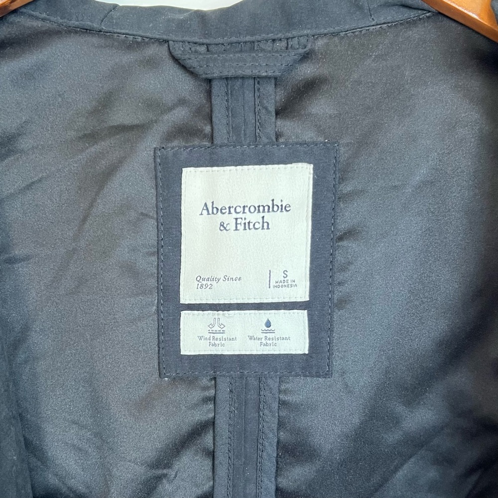 Abercrombie & Fitch Women’s gray jacket Charcoal Utility long jacket Size S - Picture 6 of 8